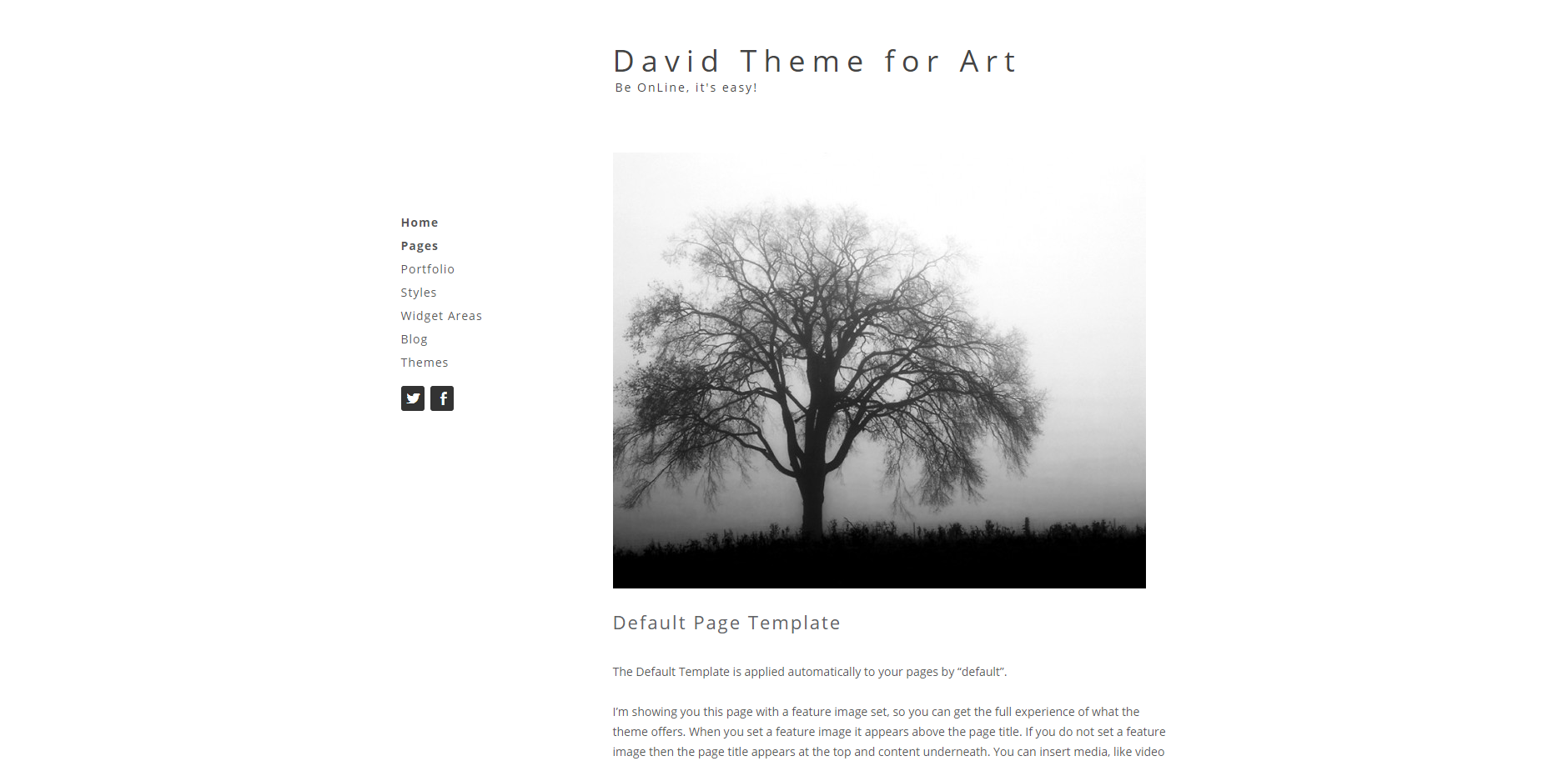 Minimal Gallery WordPress Theme for Art and Photography